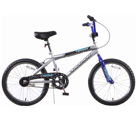 Titan Tomcat Boys 20" BMX Bike – Silver and Blue Frame