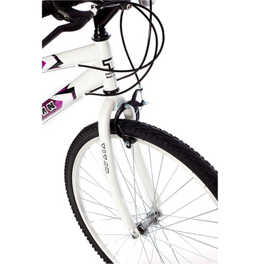 Titan Wildcat Women’s Mountain Bike – 18-Speed, White & Lavender Frame