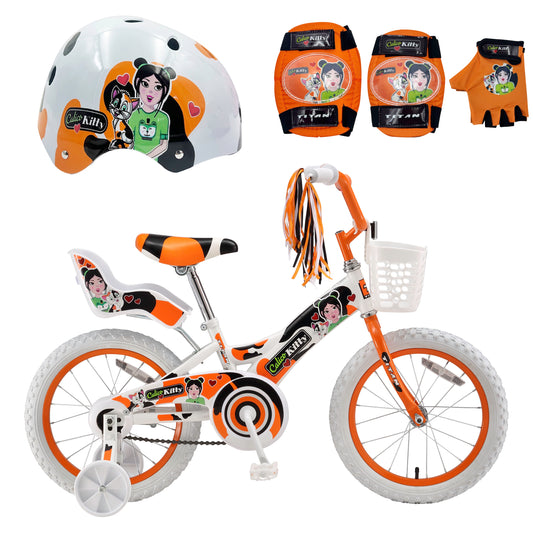 Titan Calico Kitty 16" Bmx Bike, Helmet and Padset Bundle