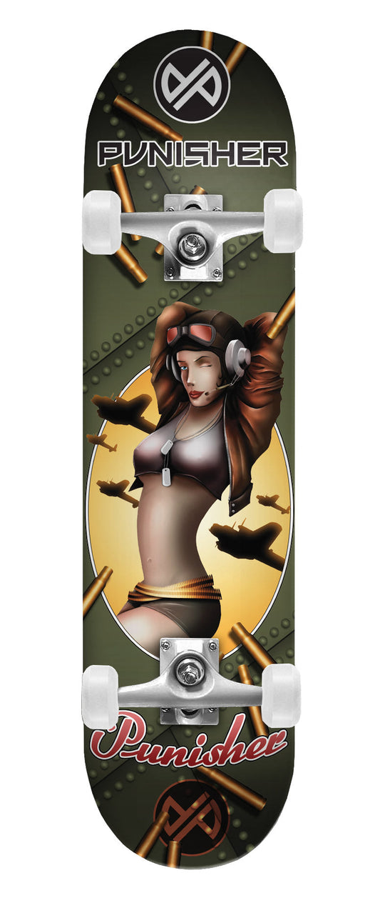 PUNISHER® SKATEBOARDS | YOUTH SERIES | BOMBER GIRL BEGINNER COMPLETE SKATEBOARD