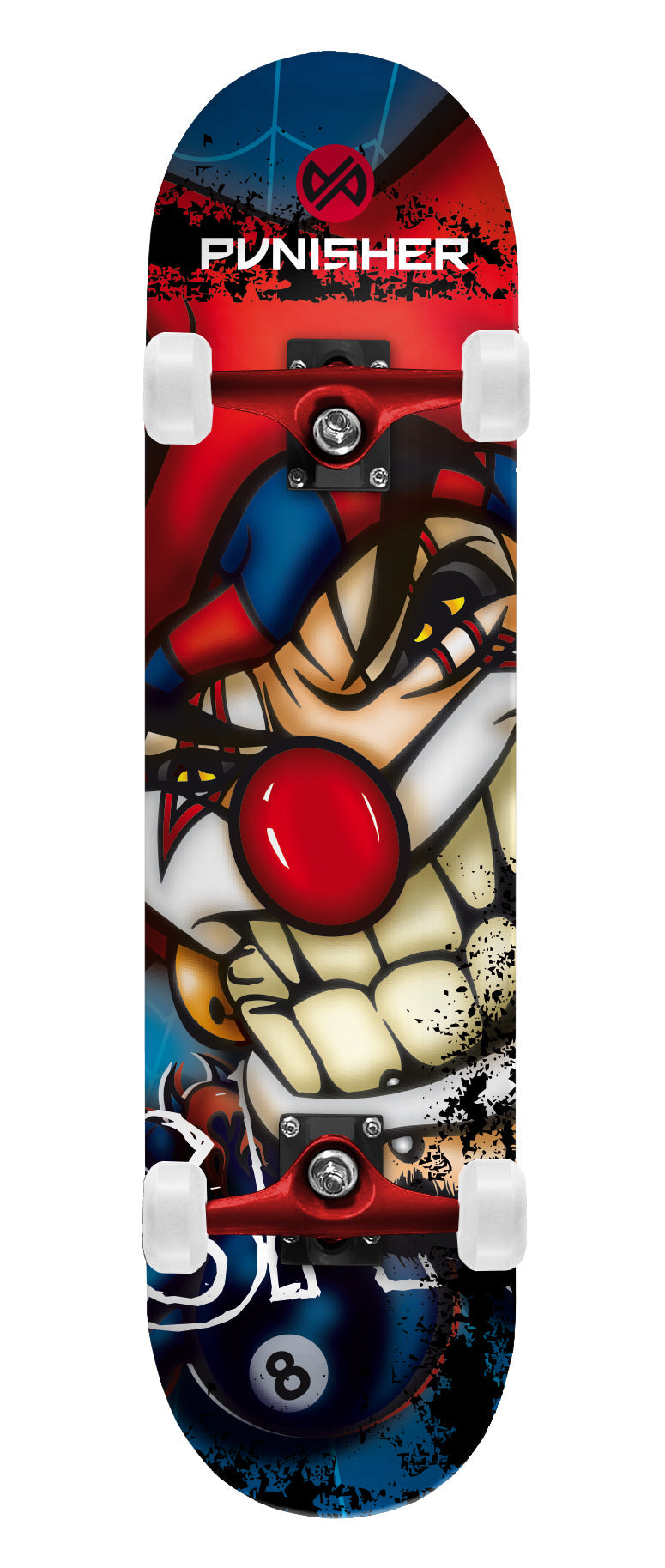 PUNISHER® SKATEBOARDS | YOUTH SERIES | JESTER BEGINNER COMPLETE SKATEBOARD