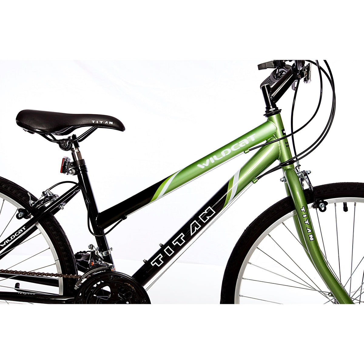 Titan Wildcat Women’s Mountain Bike – 18-Speed, Green & Black Frame