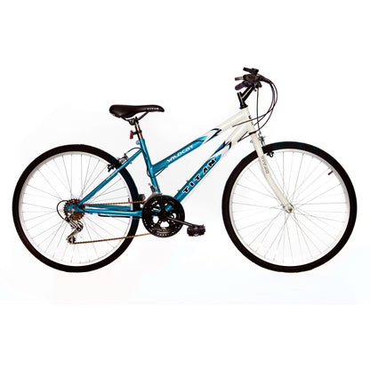 Titan Wildcat Women’s Mountain Bike – 18-Speed, White & Teal Frame