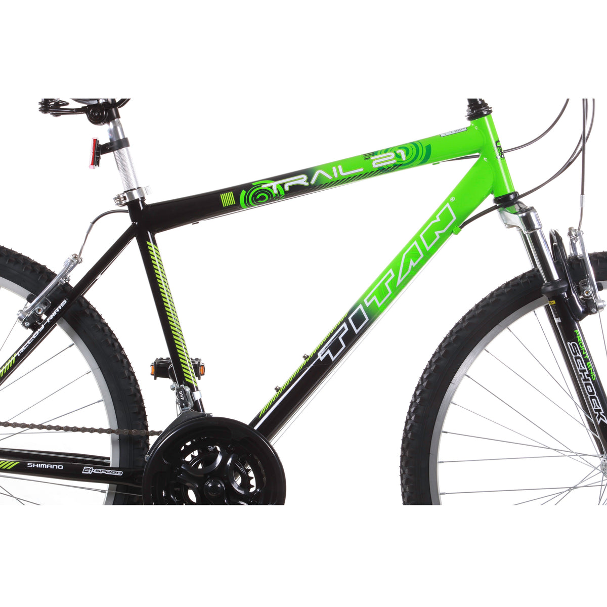 Titan Trail 21sp 17" Men's Mountain Bike-Black/Neon Green