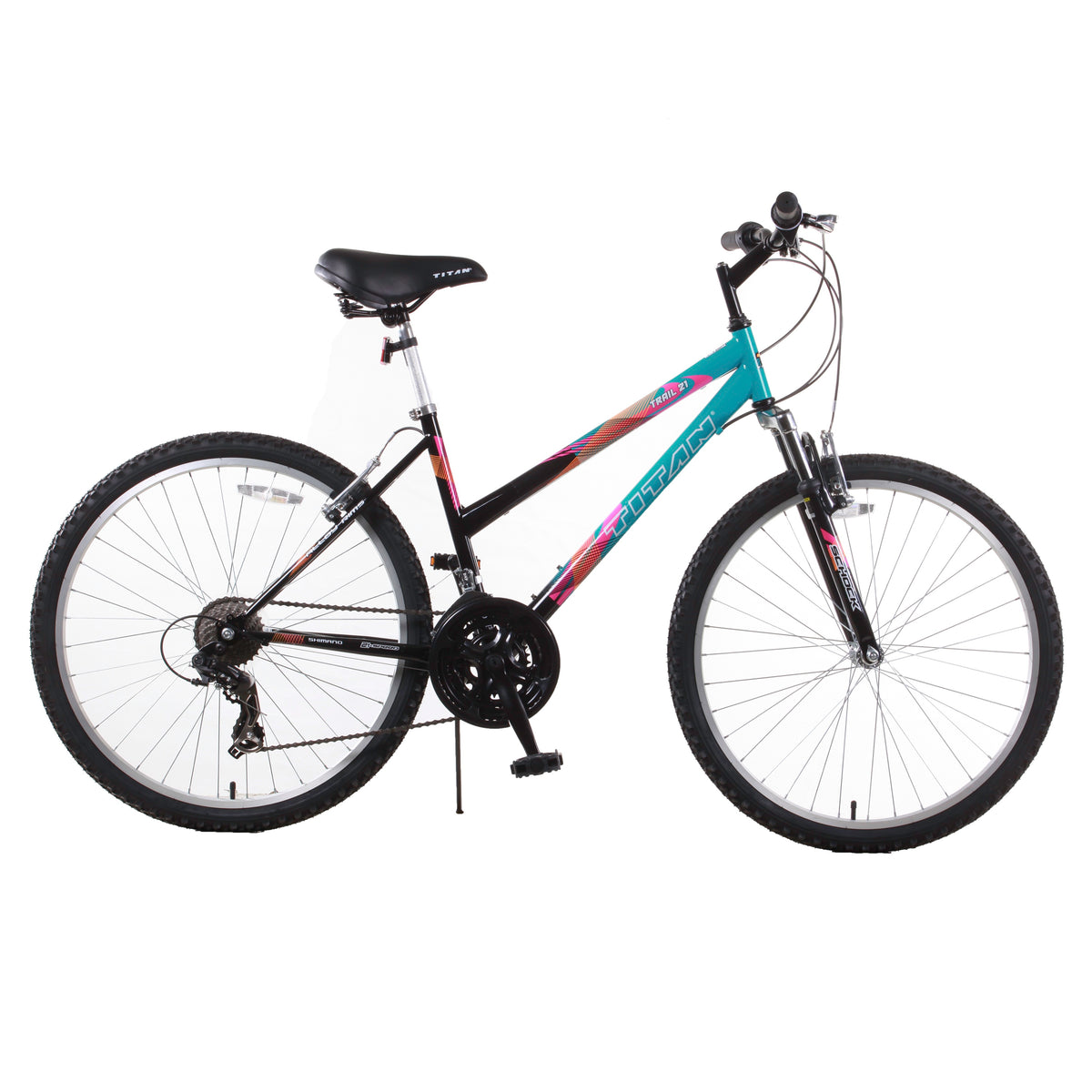 Titan Trail Women's Mountain Bike - 21sp, 17", Teal and Black