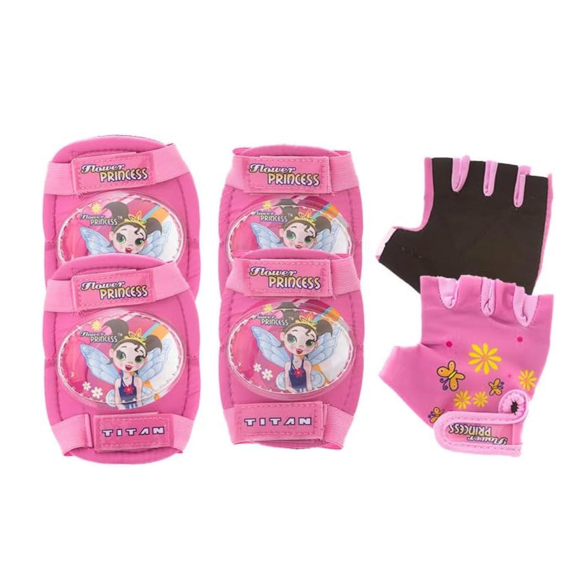 Titan Flower Princess - Girls 16" Bike, Helmet and Pad Set Combo