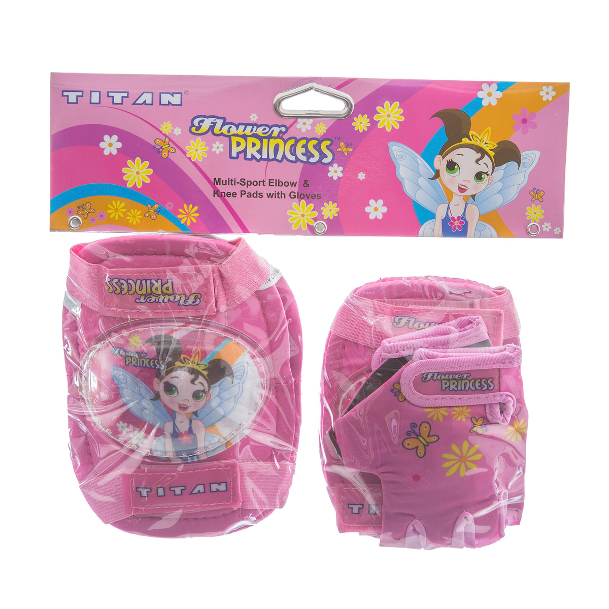 Titan Flower Princess Inline Skate Bundle, Size large, with Helmet and Padset