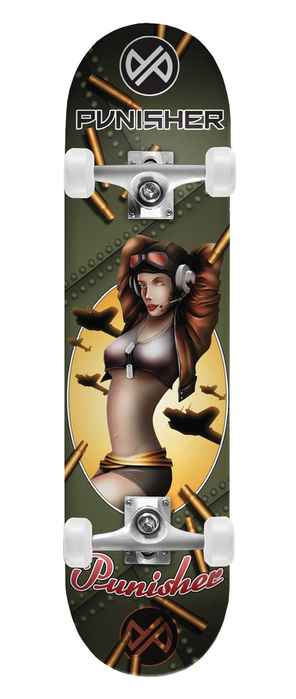 PUNISHER® SKATEBOARDS | YOUTH SERIES | BOMBER GIRL BEGINNER COMPLETE SKATEBOARD