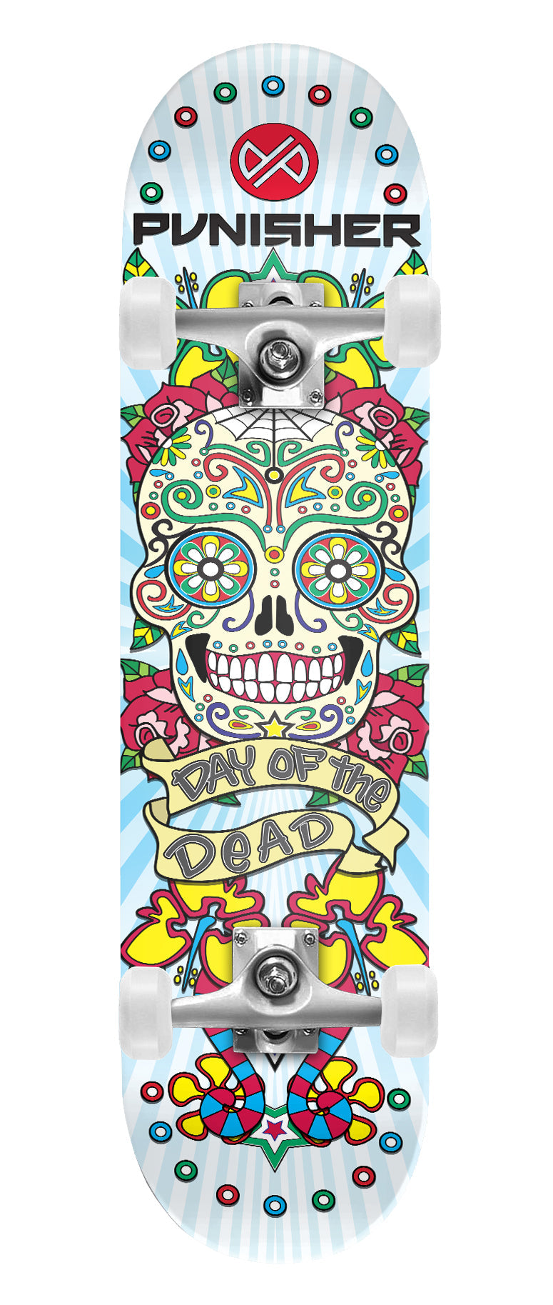 PUNISHER® SKATEBOARDS | YOUTH SERIES | DAY OF THE DEAD BEGINNER COMPLETE SKATEBOARD