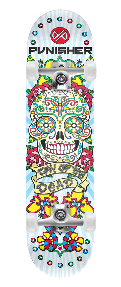 PUNISHER® SKATEBOARDS | YOUTH SERIES | DAY OF THE DEAD BEGINNER COMPLETE SKATEBOARD