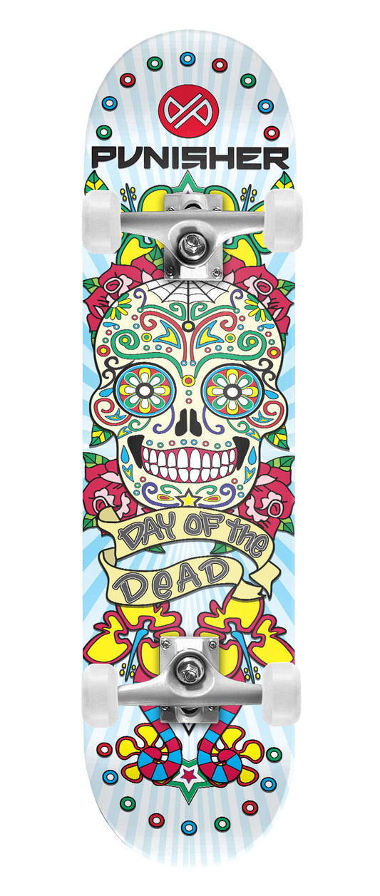 PUNISHER® SKATEBOARDS | YOUTH SERIES | DAY OF THE DEAD BEGINNER COMPLETE SKATEBOARD