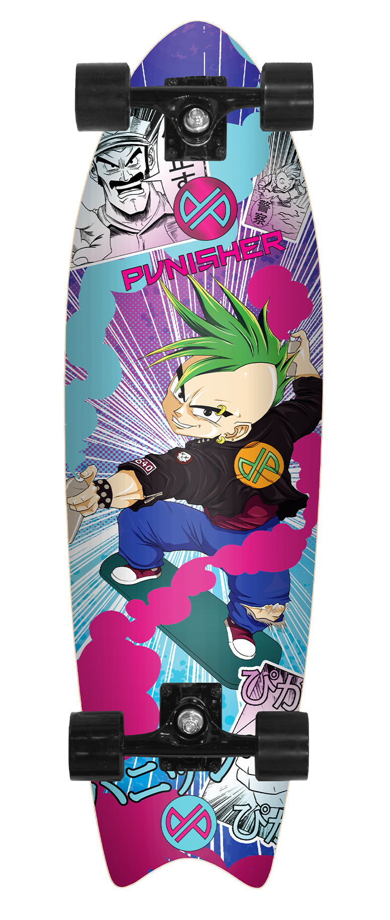 PUNISHER® SKATEBOARDS | CRUISER SERIES | ANIME COMPLETE SKATEBOARD