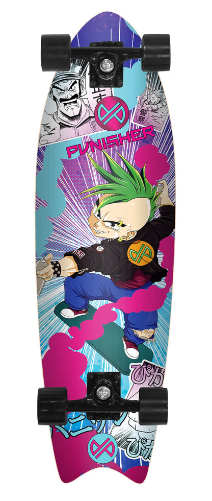 PUNISHER® SKATEBOARDS | CRUISER SERIES | ANIME COMPLETE SKATEBOARD